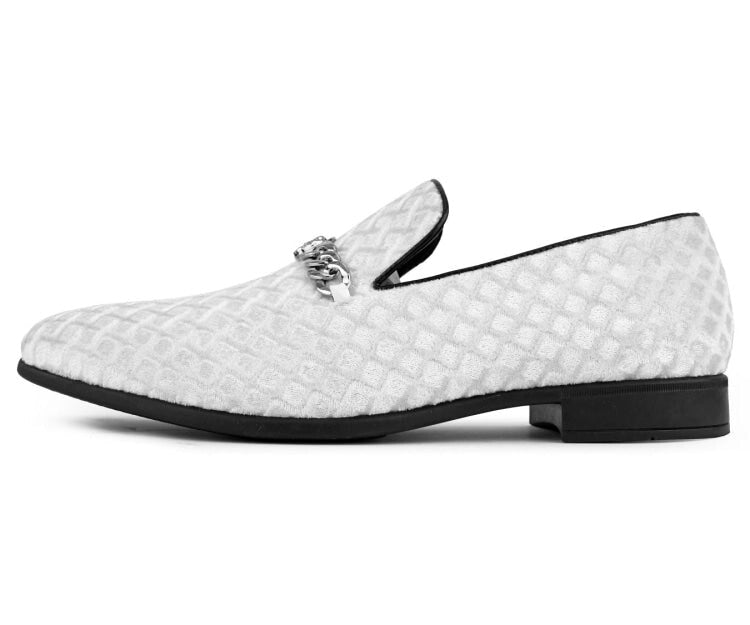 Amali Felix Ice Velvet LoaferS Women’s Embossed Slip On Smoking Slippers by Amali – Don't Panic Shoes