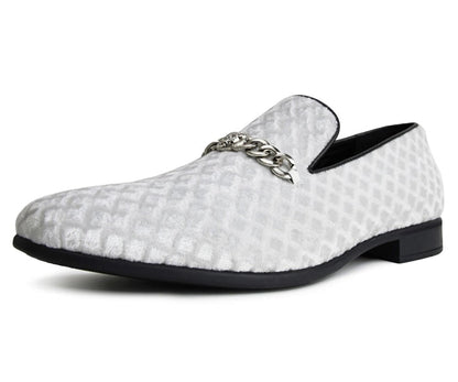 Amali Felix Ice Velvet LoaferS Women’s Embossed Slip On Smoking Slippers by Amali – Don't Panic Shoes