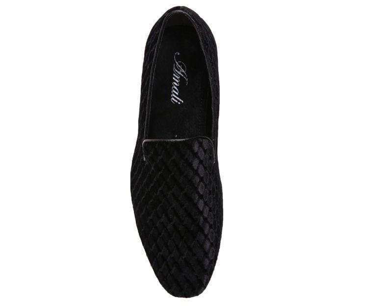 Amali FiShman Black Women’s Soft Velvet Slip On Slippers Loafers by Amali – Don't Panic Shoes