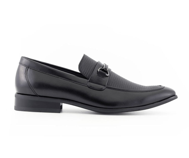 Amali Gerald Black Men’S Slip On Loafers Rubber Sole Loafers by Amali – Don't Panic Shoes