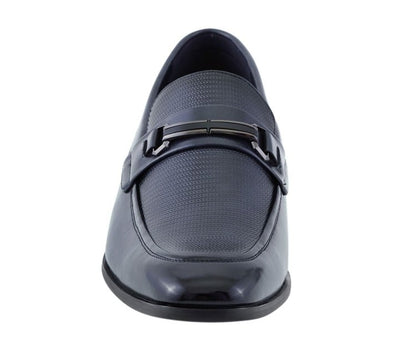 Amali Gerald Navy Men’S Slip On Dress Shoes Rubber Sole Loafers by Amali – Don't Panic Shoes