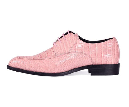 Amali Harvey Men's Pink Animal Print Sophisticated Oxford Shoes Oxfords by Amali – Don't Panic Shoes