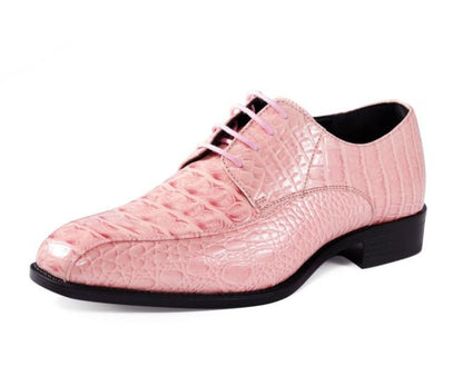 Amali Harvey Men's Pink Animal Print Sophisticated Oxford Shoes Oxfords by Amali – Don't Panic Shoes