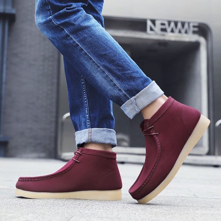 Amali Jason 2 Men's Burgundy Suede Limited Edition Ankle Boots Boots by Amali – Don't Panic Shoes