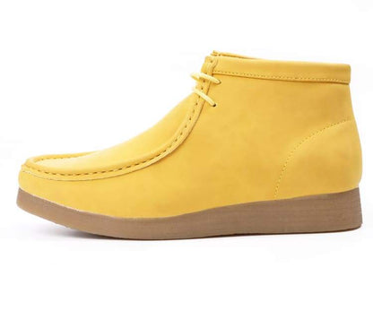 Amali Jason 2 Men's Mustard Yellow Suede Limited Edition Ankle Boots Boots by Amali – Don't Panic Shoes