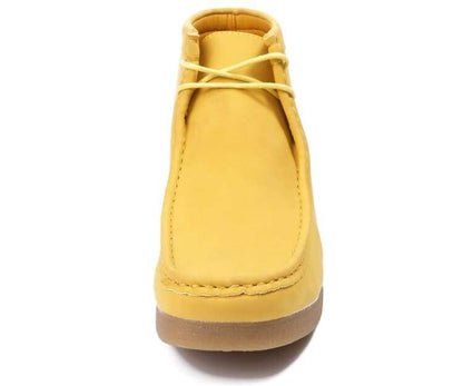 Amali Jason 2 Men's Mustard Yellow Suede Limited Edition Ankle Boots Boots by Amali – Don't Panic Shoes