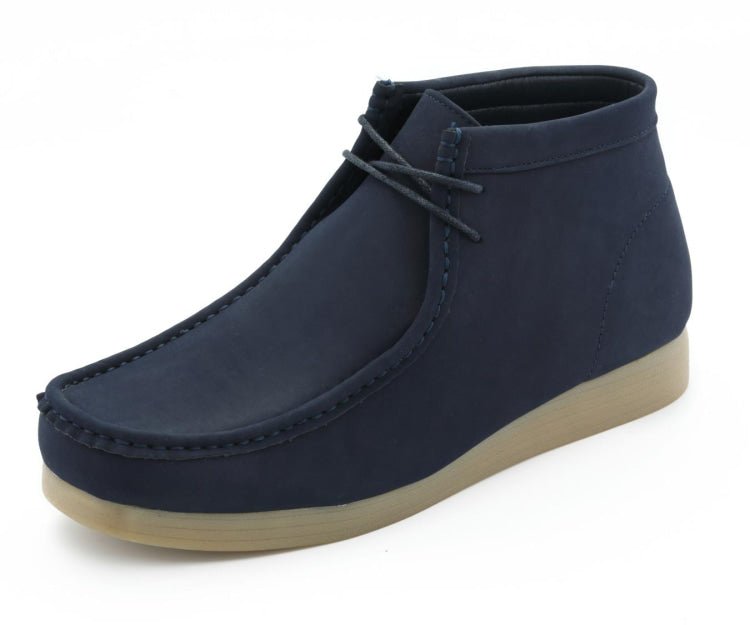 Amali Jason 2 Men's Navy Blue Suede Limited Edition Ankle Boots Boots by Amali – Don't Panic Shoes