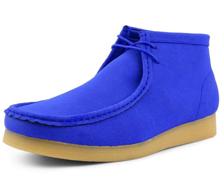 Amali Jason 2 Men's Royal Blue Suede Limited Edition Ankle Boots Boots by Amali – Don't Panic Shoes