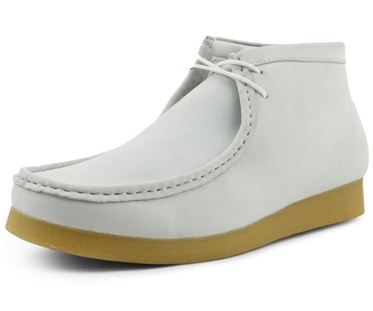 Amali Jason 2 Men's White Suede Limited Edition Ankle Boots Boots by Amali – Don't Panic Shoes