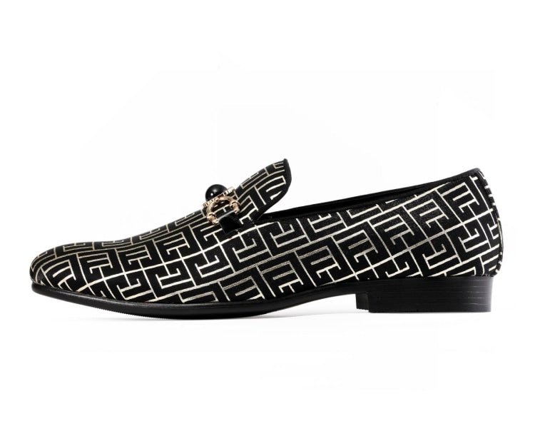 Amali Kazimar Luxe Slip On LoaferS Men’s Leather Smoking Slippers by Amali – Don't Panic Shoes