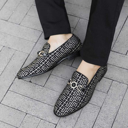 Amali Kazimar Luxe Slip On LoaferS Men’s Leather Smoking Slippers by Amali – Don't Panic Shoes