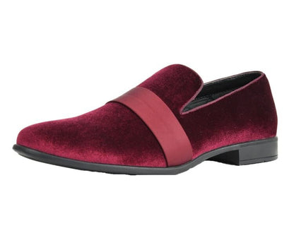 Amali Knight Burgundy Velvet Elegance LoaferS Men’s Velvet Smoking Slippers by Amali – Don't Panic Shoes