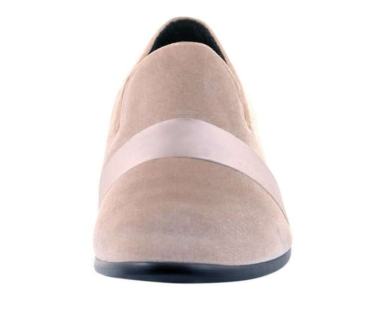 Amali Knight Men's Regal Tan Velvet Loafers Smoking Slippers by Amali – Don't Panic Shoes