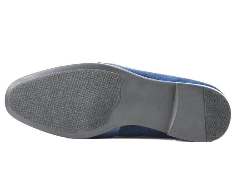 Amali Knight Navy Velvet LoaferS Men’s Velvet Smoking Slippers by Amali – Don't Panic Shoes