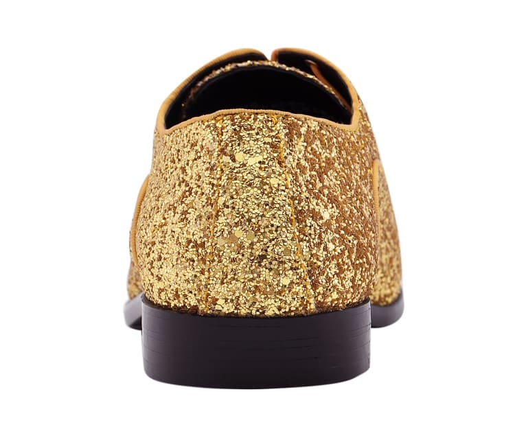 Amali Lawrence Glitter OxfordS Men’s Gold Dress Shoes Oxfords by Amali – Don't Panic Shoes