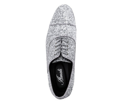 Amali Lawrence Men's Silver Oxfords Oxfords by Amali – Don't Panic Shoes