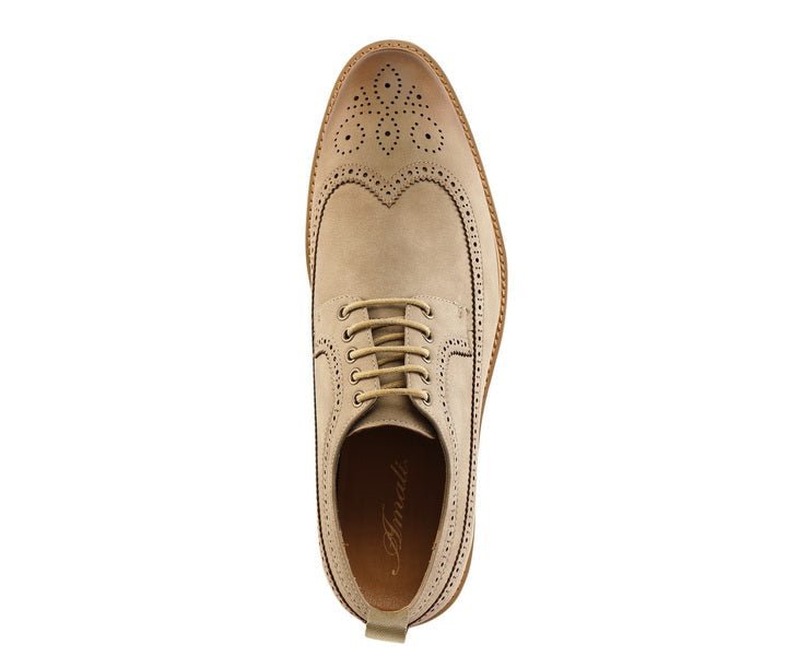 Amali Lian Taupe Hybrid Derby ShoeS Men’s Suede Oxfords by Amali – Don't Panic Shoes