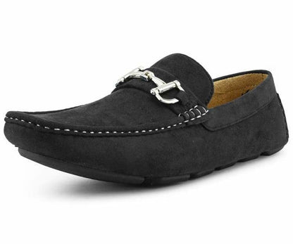 Amali Luxe Walken 2 Men’S Black Suede Driving Loafers Driving Moccasins by Amali – Don't Panic Shoes