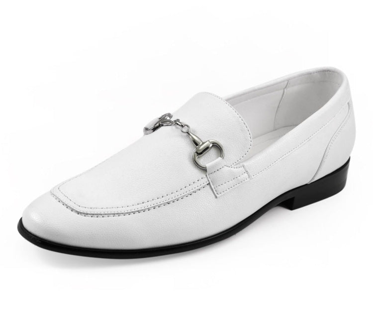 Amali Marco White Men’S Leather Loafers Loafers by Amali – Don't Panic Shoes