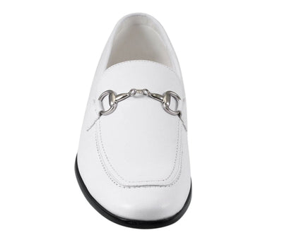 Amali Marco White Men’S Leather Loafers Loafers by Amali – Don't Panic Shoes