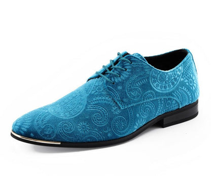 Amali Men's Chadwick Turquoise Oxfords by Amali – Don't Panic Shoes