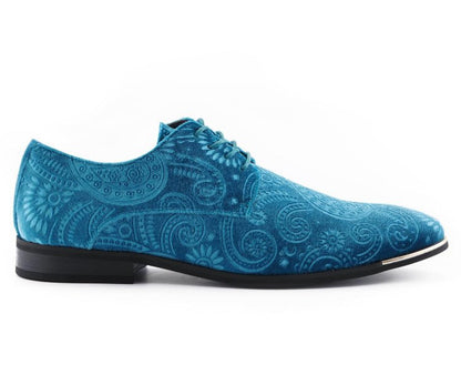 Amali Men's Chadwick Turquoise Oxfords by Amali – Don't Panic Shoes