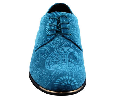 Amali Men's Chadwick Turquoise Oxfords by Amali – Don't Panic Shoes