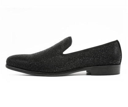 Amali Men's Dazzle Black Smoking Slippers by Amali – Don't Panic Shoes