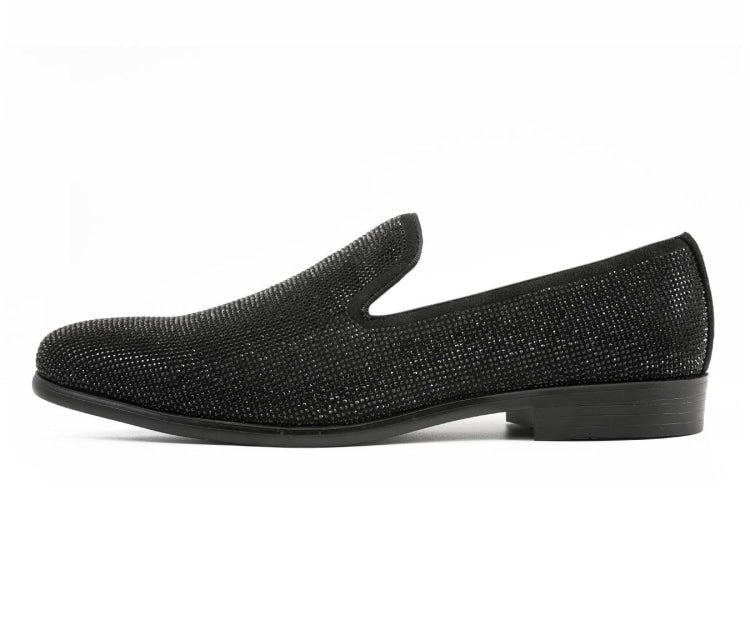 Amali Men's Dazzle Black Smoking Slippers by Amali – Don't Panic Shoes