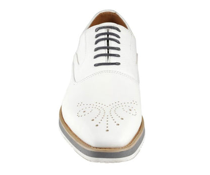 Amali Men's Gideon White Oxfords by Amali – Don't Panic Shoes