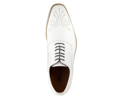 Amali Men's Gideon White Oxfords by Amali – Don't Panic Shoes