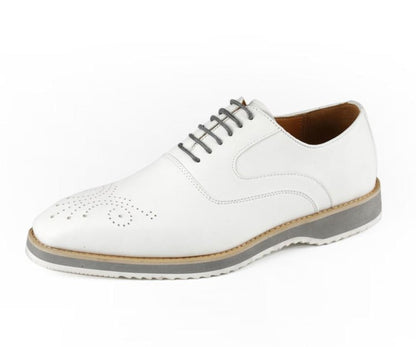 Amali Men's Gideon White Oxfords by Amali – Don't Panic Shoes