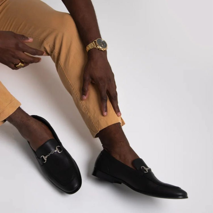 Amali Men's Marco Black Loafers by Amali – Don't Panic Shoes