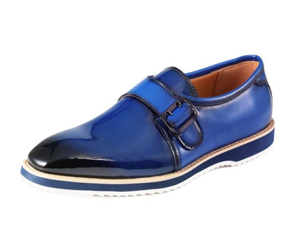 Amali Men's Skyler Blue Monk Straps by Amali – Don't Panic Shoes