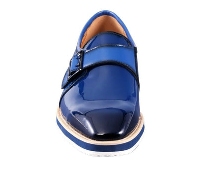 Amali Men's Skyler Blue Monk Straps by Amali – Don't Panic Shoes
