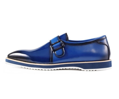 Amali Men's Skyler Blue Monk Straps by Amali – Don't Panic Shoes