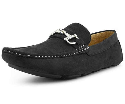 Amali Men's Walken Black Driving Moccasins by Amali – Don't Panic Shoes