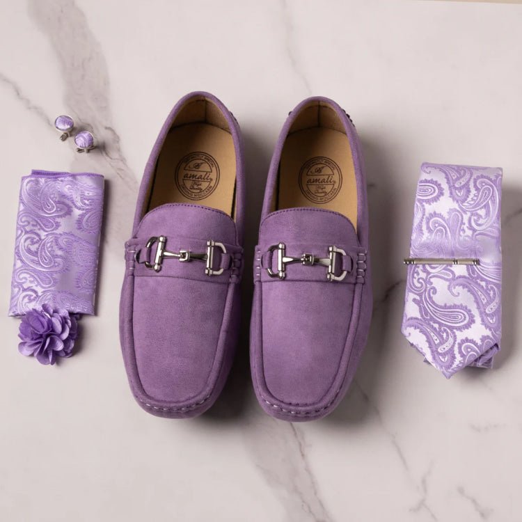 Amali Men's Walken Lavender Driving Moccasins by Amali – Don't Panic Shoes