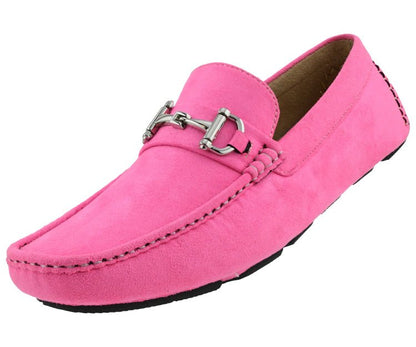 Amali Men's Walken Pink Driving Moccasins by Amali – Don't Panic Shoes