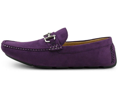 Amali Men's Walken Purple Driving Moccasins by Amali – Don't Panic Shoes