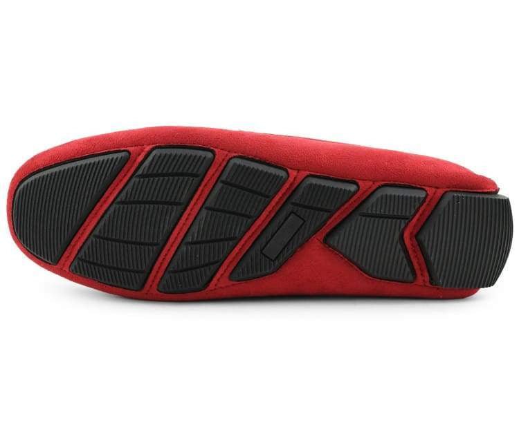 Amali Men's Walken Red Driving Moccasins by Amali – Don't Panic Shoes