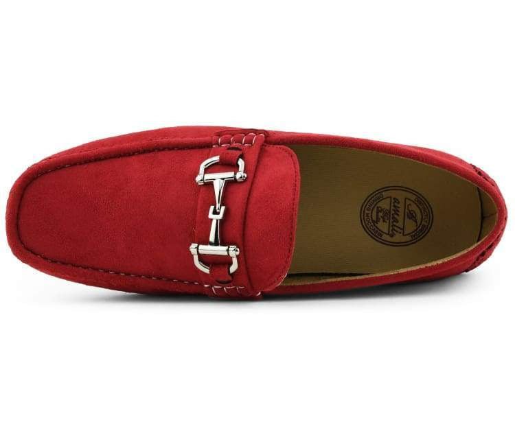 Amali Men's Walken Red Driving Moccasins by Amali – Don't Panic Shoes