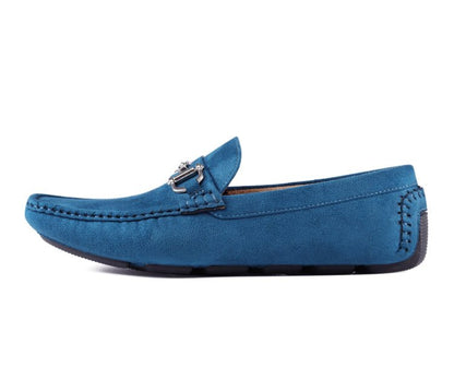 Amali Men's Walken Teal Driving Moccasins by Amali – Don't Panic Shoes