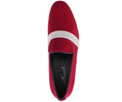 Amali Monarch Regal CrimSon Velvet Loafers Men’s Smoking Slippers by Amali – Don't Panic Shoes