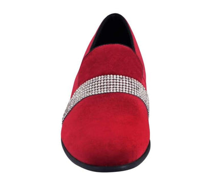 Amali Monarch Regal CrimSon Velvet Loafers Men’s Smoking Slippers by Amali – Don't Panic Shoes