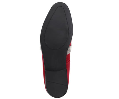 Amali Monarch Regal CrimSon Velvet Loafers Men’s Smoking Slippers by Amali – Don't Panic Shoes