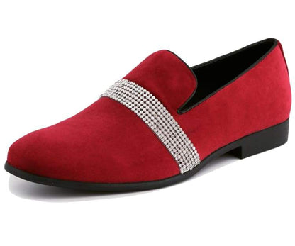 Amali Monarch Regal CrimSon Velvet Loafers Men’s Smoking Slippers by Amali – Don't Panic Shoes