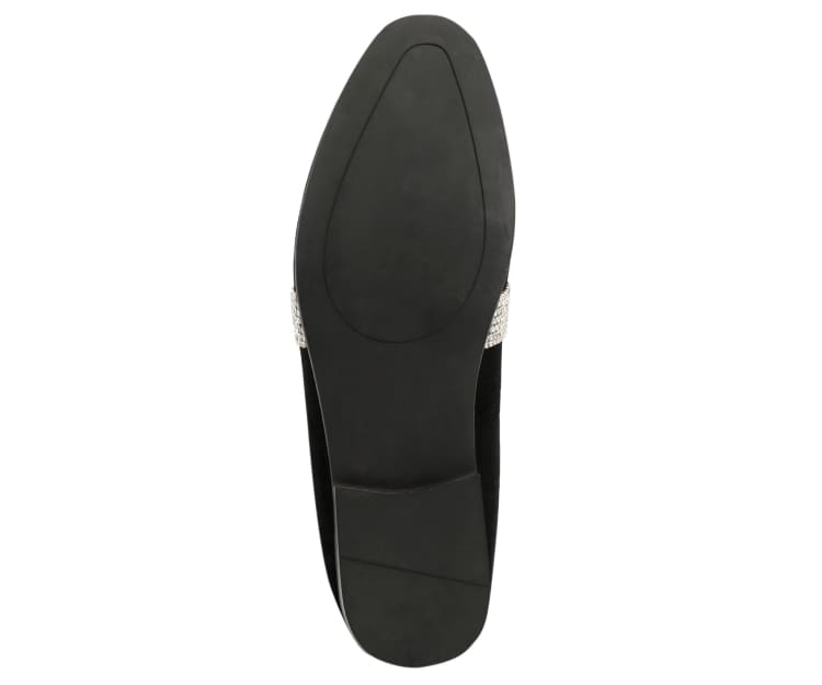 Amali Monarch Regal Noir Velvet LoaferS Men’s Black Velvet Smoking Slippers by Amali – Don't Panic Shoes