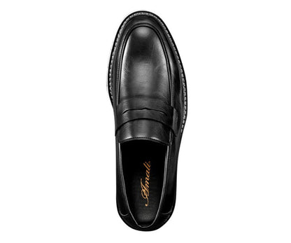 Amali ShoeS Hugh Classic Black Penny Loafer Men’s Man Made Loafers by Amali – Don't Panic Shoes