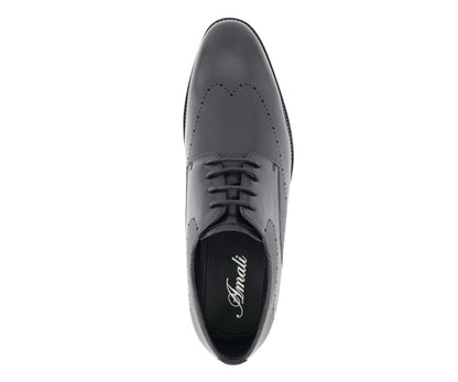 Amali ShoeS Luke Wingtip Dress Shoes Men’s Leather Black Oxfords by Amali – Don't Panic Shoes